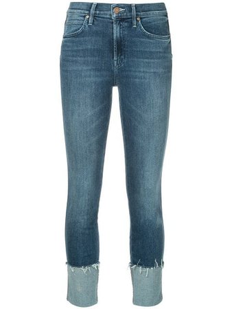 MOTHER large cuff cropped jeans
