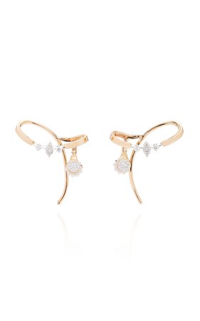 Wrap-Around Pink Strada Diamond Earrings by Yeprem | Moda Operandi