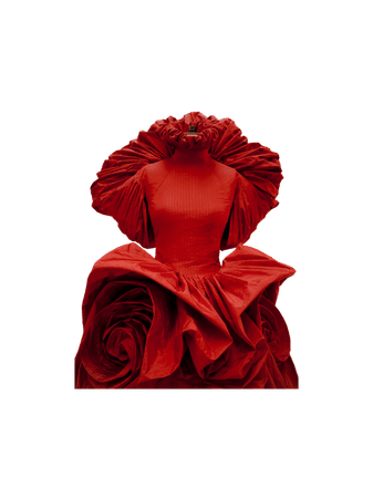Alexander McQueen rose red formal dress dresses gowns