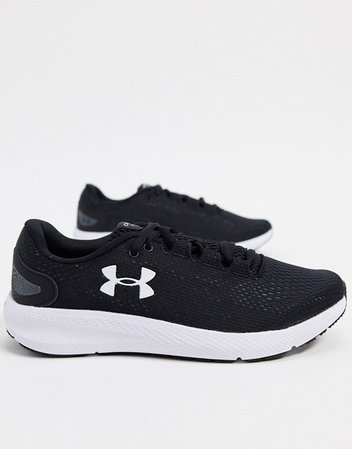 Under Armour charged pursuit sneaker in black and white | ASOS