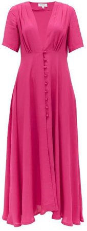 Carolina Short Sleeved Cady Dress - Womens - Pink