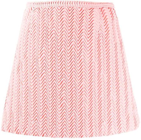 pleated A-line mini skirt
