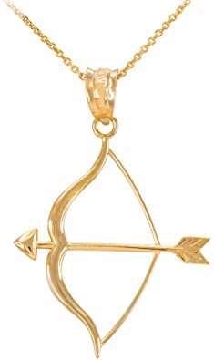 gold bow and arrow necklace - Google Search