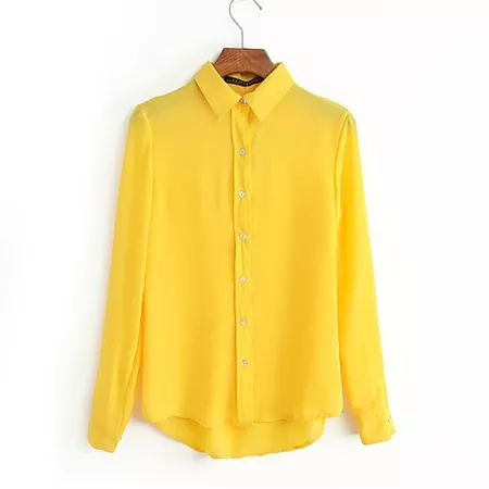 Newest-Spring-Women-Solid-Turn-down-Collar-Long-Sleeve-Chiffon-Blouse-Ladies-Casual-Yellow-Shirts-c323.jpg (640×640)