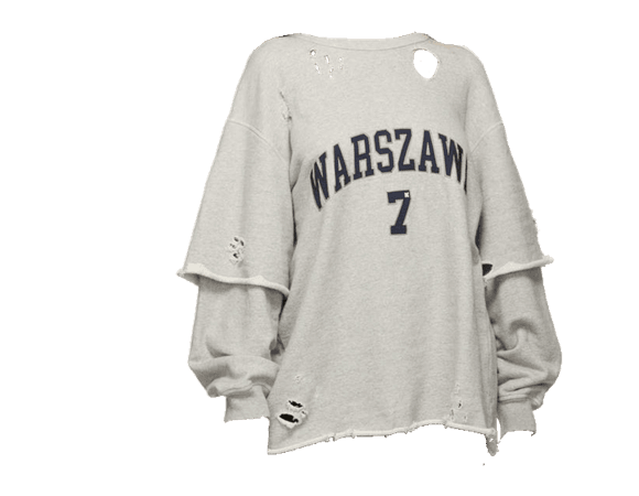 MISBHV Grey Distressed Sweater