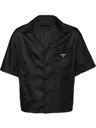 black Prada cropped shell shirt