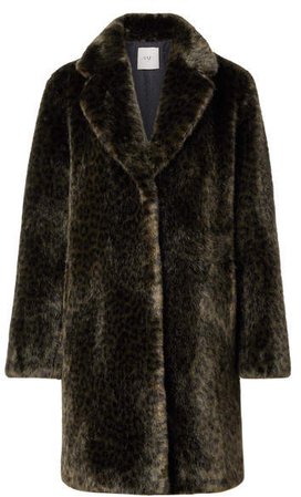 Faz Not Fur - Snow Leo Faux Fur Coat - Dark green