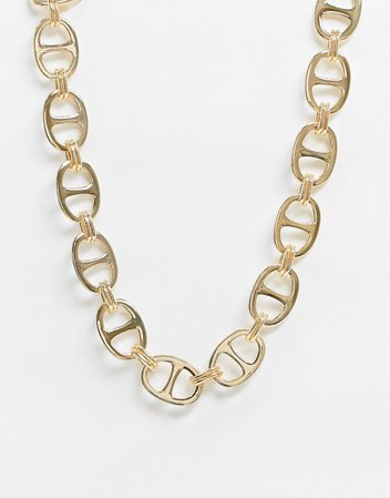 Pieces chunky link necklace in gold | ASOS