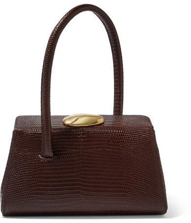 Little Liffner - Baby Boss Lizard-effect Leather Tote - Brown