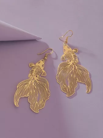 Goldfish Charm Drop Earrings | SHEIN USA