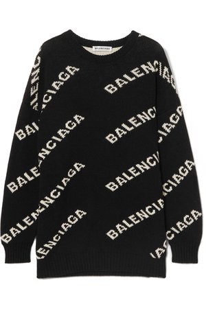 BALENCIAGA Intarsia-knit sweater