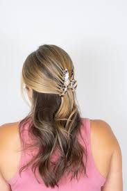 half up half down hairstyles with claw clip - Google Search