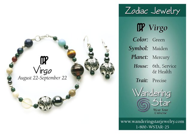 Virgo Beaded Zodiac Earrings | Etsy