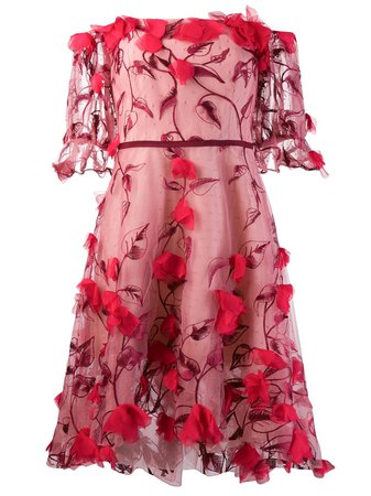 Marchesa Notte appliqué detail dress $507 - Buy SS19 Online - Fast Global Delivery, Price