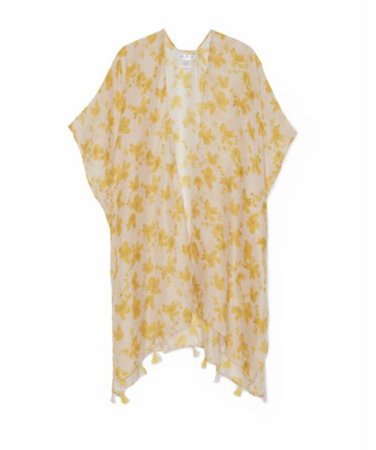 Sole Society Lightweight Floral Kimono W/ Tassels | Sole Society Shoes, Bags and Accessories yellow