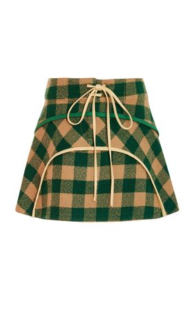Lumberjack Wool-Cotton Mini Skirt By Rosie Assoulin | Moda Operandi