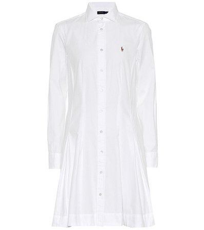 Cotton flared shirt dress