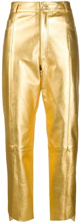 Manokhi Metallic Cropped Trousers