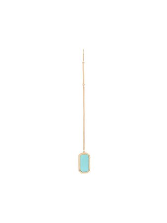 Julia Davidian Turquoise Single Earring JDJWF1718GPETQS12 Metallic | Farfetch