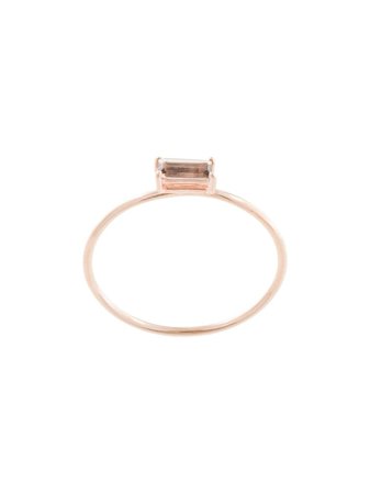 Natalie Marie 9Kt Rose Gold Horizontal Baguette-Cut Quartz Ring | Farfetch.com
