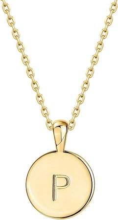 Amazon.com: PAVOI 14K Yellow Gold Plated Letter Necklace for Women | Gold Initial Necklace for Girls | Letter A : Clothing, Shoes & Jewelry