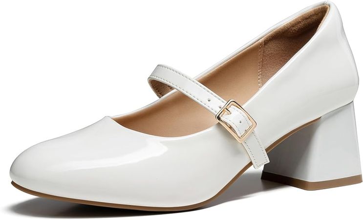 White mary janes