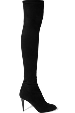Jimmy Choo | Toni 90 stretch-suede over-the-knee boots | NET-A-PORTER.COM