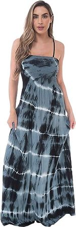 Riviera Sun Rasta Maxi Summer Dress for Women Long Sundress with Removable Straps at Amazon Women’s Clothing store