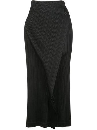 Pleats Please Issey Miyake Pleated Midi Wrap Skirt Ss20 | Farfetch.com