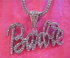 Barbie Acrylic Necklace in Silver Glitter or Pink Mirror (With images) | Pink vibes, Pink aesthetic, Barbie pink