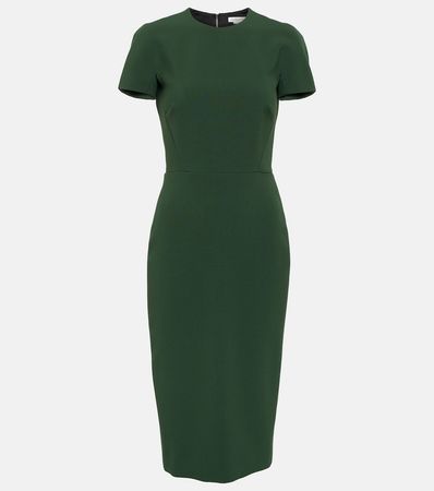 Jersey Midi Dress in Green - Victoria Beckham | Mytheresa