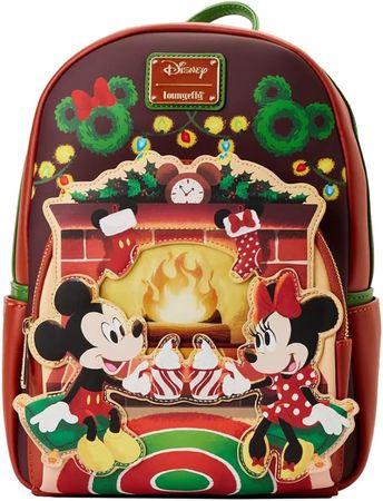 Amazon.com: Mickey & Minnie Mouse Loungefly – Hot Cocoa Fire Place Women's Mini Backpack Standard Polyurethane : Clothing, Shoes & Jewelry