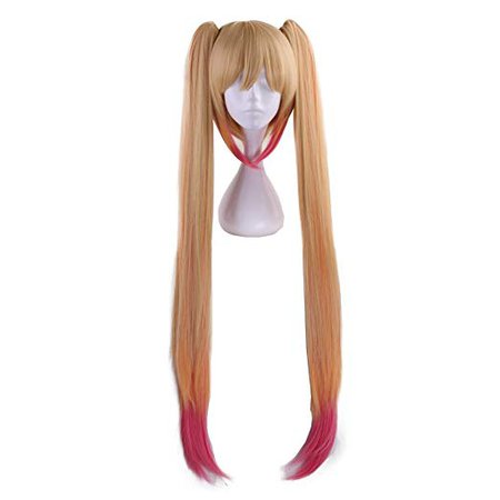 Amazon.com: Xingwang Queen Anime Cosplay Wig Clip On Two Long Ponytails Three Color Gradient Women Girls' Party Wigs: Beauty