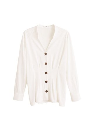 MANGO Contrasted buttons shirt