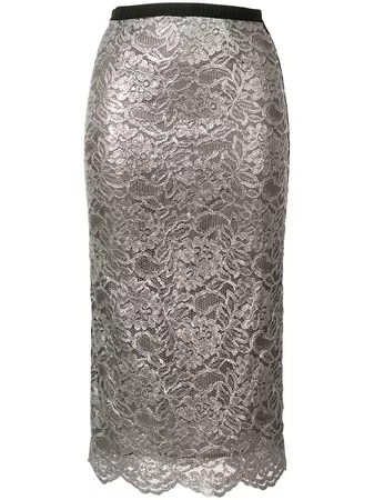 Antonio Marras metallic lace skirt £426 - Shop Online SS19. Same Day Delivery in London