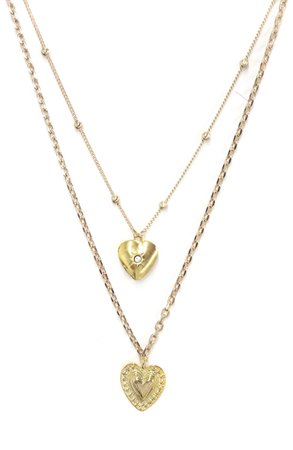 Ettika Set of 2 Heart Necklaces | Nordstrom