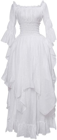 White Peasant Dress