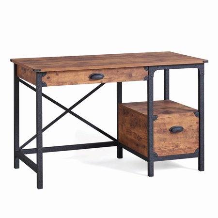 Better Homes & Gardens Rustic Country Desk, Weathered Pine Finish - Walmart.com