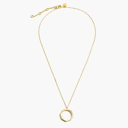 Women's Demi-Fine 14K Gold-Plated Octagon Pendant Necklace - Women's Jewelry | J.Crew