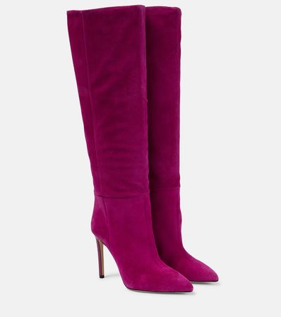 Suede Knee High Boots in Pink - Paris Texas | Mytheresa