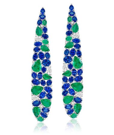 blue green earrings