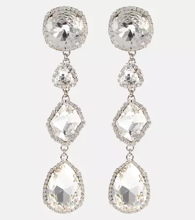 Alessandra Rich - Crystal pendant earrings | Mytheresa