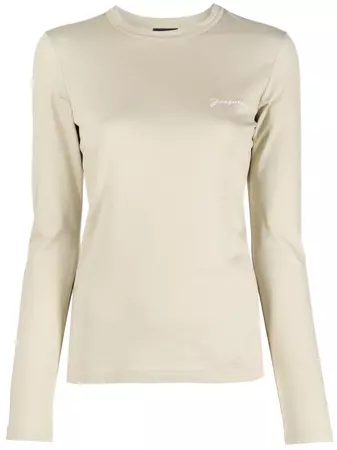 Jacquemus Embroidered Logo long-sleeve T-shirt - Farfetch