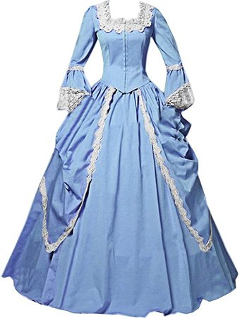 I-Youth Womens Lace Marie Antoinette Masked Ball Victorian Costume Dress: Clothing