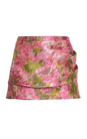 Draped Brocade Mini Skirt By Del Core | Moda Operandi