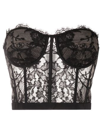 Shop black & neutral Alexander McQueen lace strapless bustier with Express Delivery - Farfetch