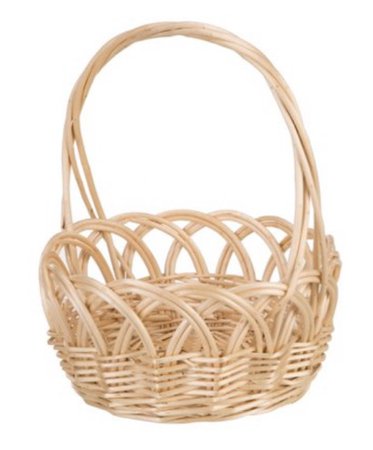 Easter basket natural wood