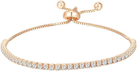 Amazon.com: PAVOI 14K Gold Plated Cubic Zirconia Classic Tennis Bracelet for Women in Yellow Gold