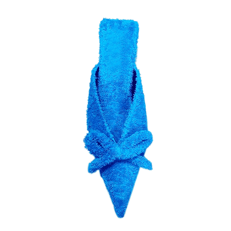 Blue ROEAN Bow Embellished Kitten Heel Mules Pumps | JessicaBuurman
