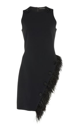 Asymmetrical Sleeveless Feather Dress by David Koma | Moda Operandi